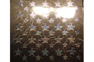 50 Buegelpailletten Sterne Mix holo silber